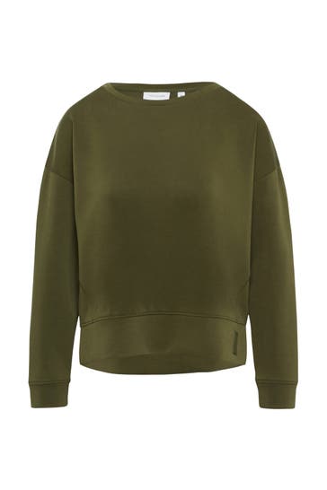 COMMA, Sweatshirt 7994_olivgrün