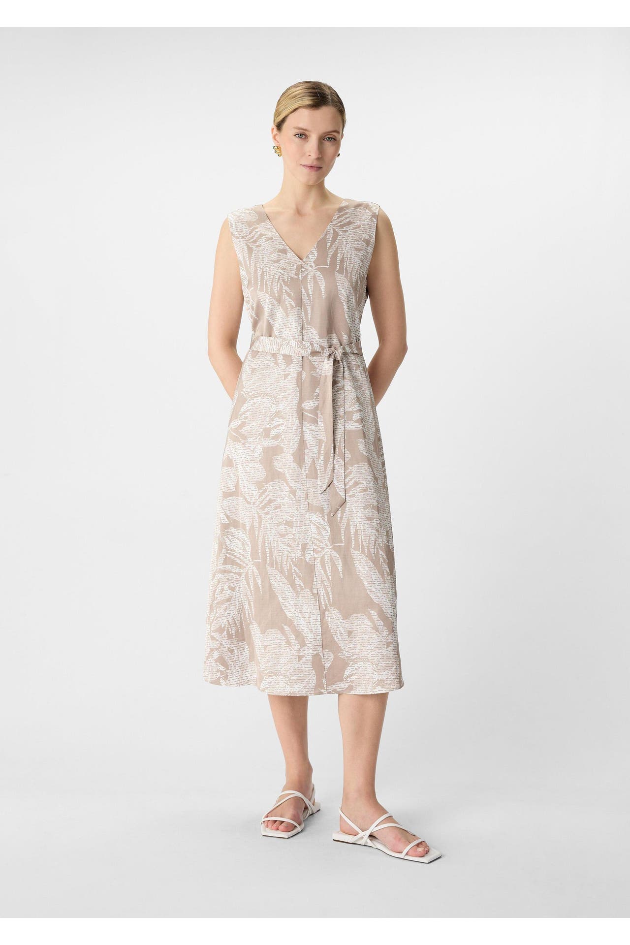 COMMA, Midikleid 80A5_helles beige, Bild 1