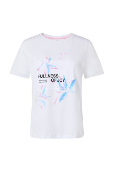 COMMA, T-Shirt 01D4_weiß