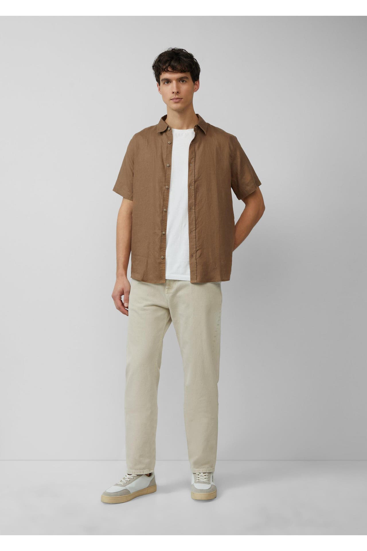 S.OLIVER Kurzarmhemd 8483_sandstein Regular Fit, Bild 1