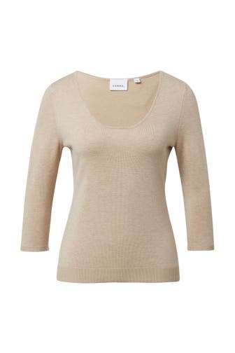 COMMA, Pullover 82W2_sandfarben