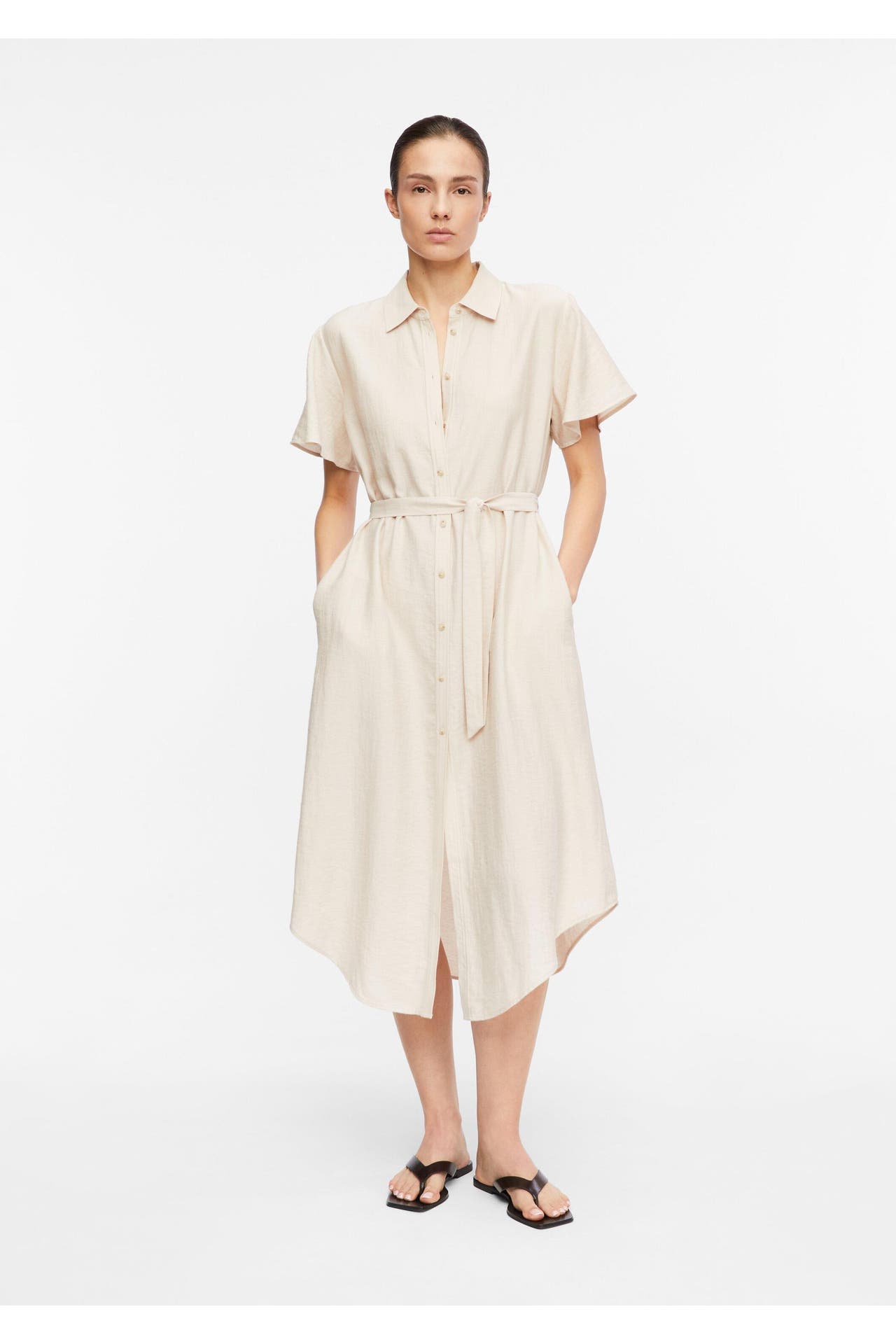 COMMA, Midikleid 9300_helles beige, Bild 1