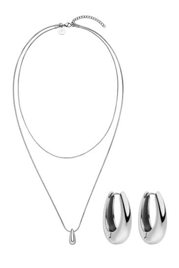 PURELEI Schmuckset Dewdrop Silber
