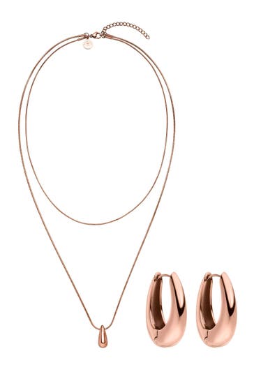 PURELEI Schmuckset Dewdrop Rosegold
