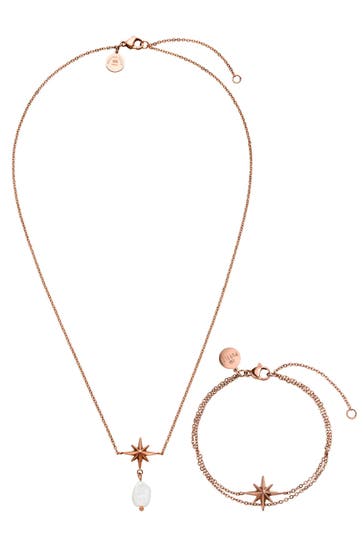 PURELEI Schmuckset Windrose Rosegold