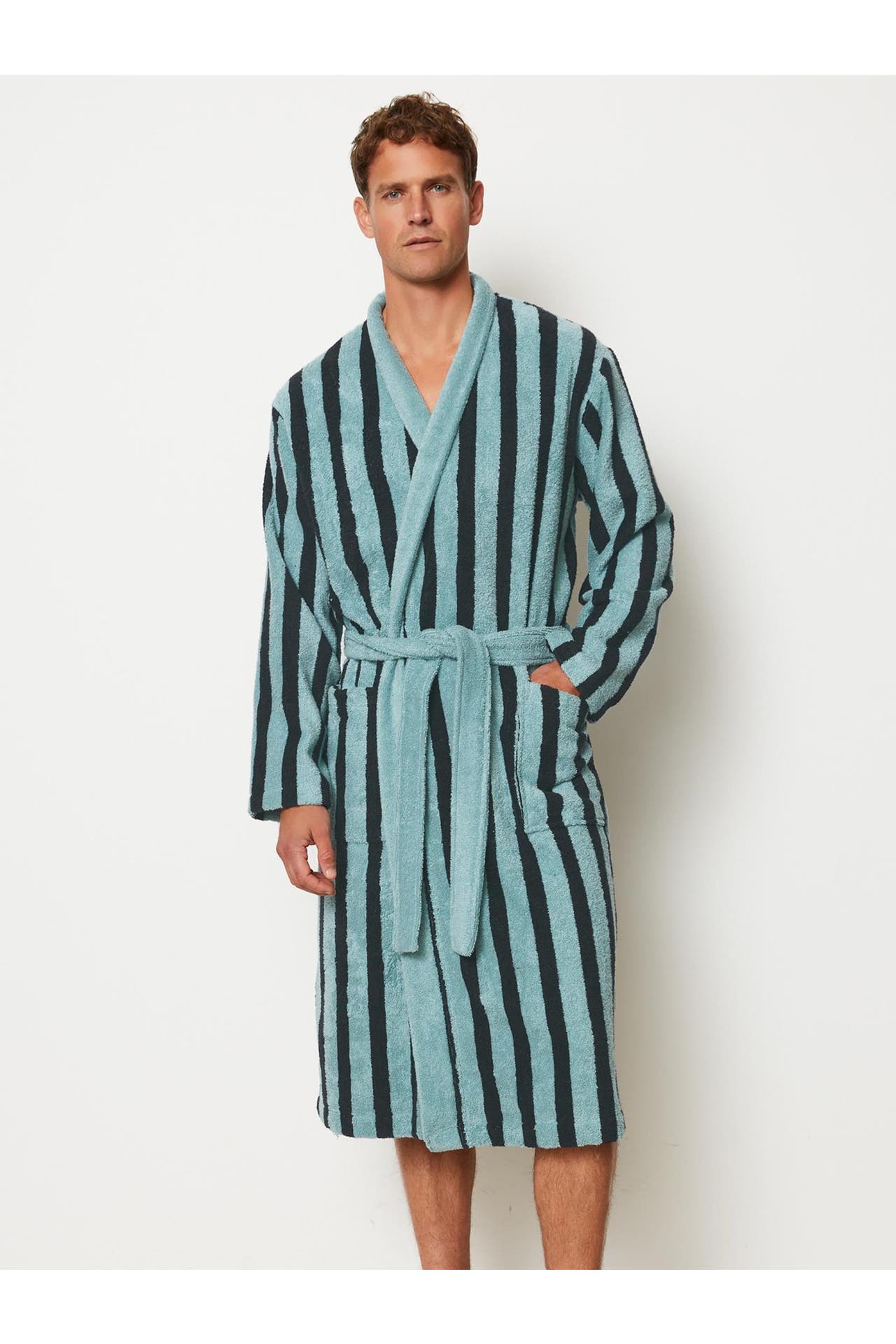 MARC O'POLO Bademantel Heritage Men Aquamarine, Bild 1
