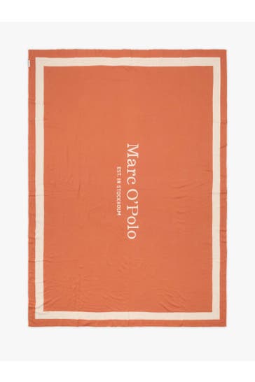 MARC O'POLO Decke Statement Dark coral