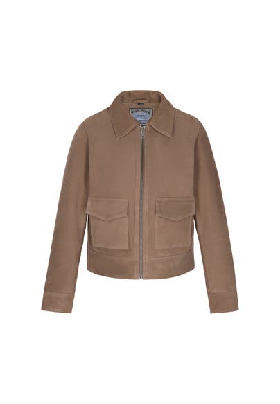 DREIMASTER Lederjacke dark stone