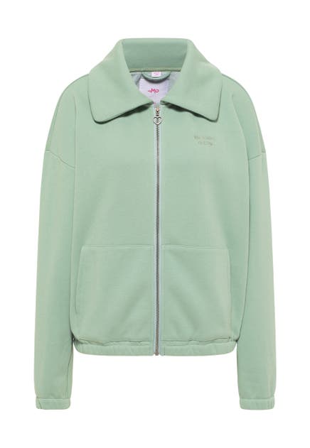 MYMO Sweatjacke Dunkelmint