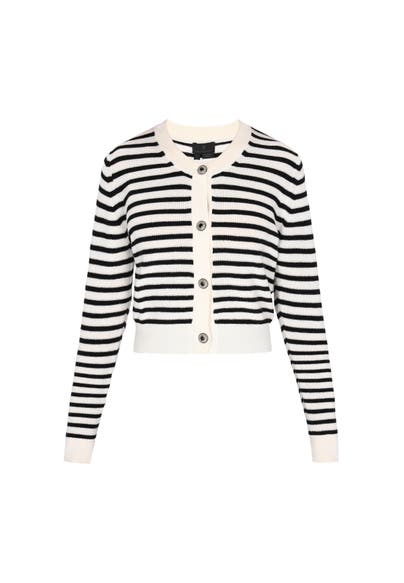 DREIMASTER Strickjacke offwhite black stripe