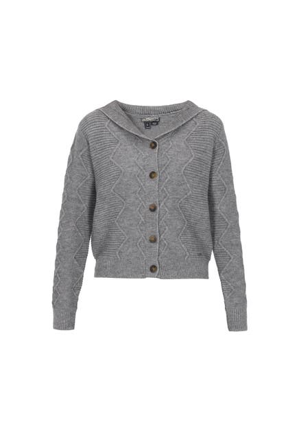 DREIMASTER Strickjacke grey melange