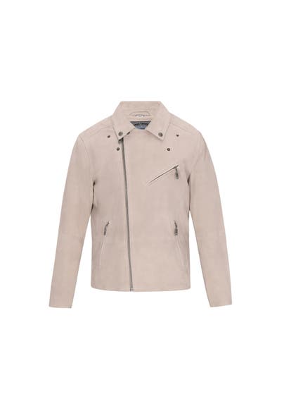 DREIMASTER Lederjacke stone
