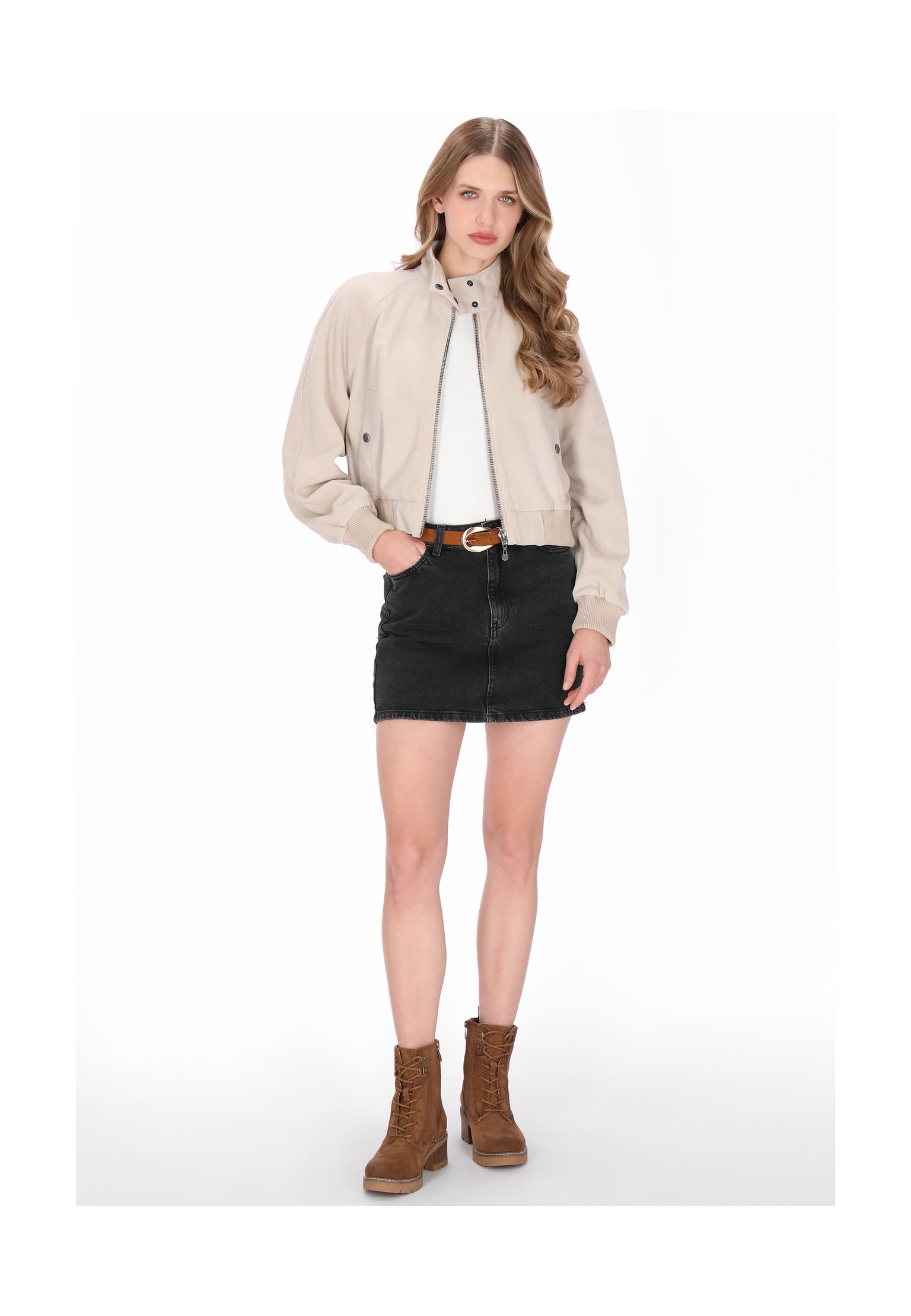 DREIMASTER Lederjacke offwhite, Bild 1
