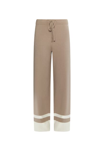 DREIMASTER Joggpant Schlamm Wollweiss Wide/ Loose Fit