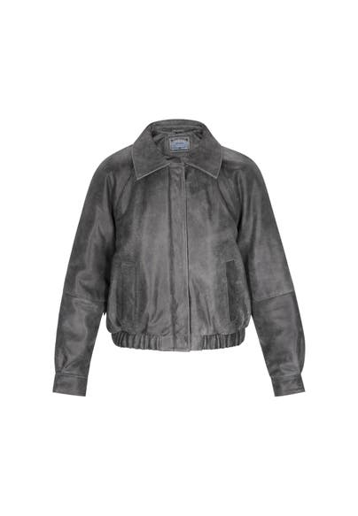 DREIMASTER Lederjacke grey