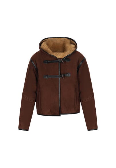 DREIMASTER Lederjacke chocolate black