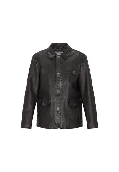 DREIMASTER Lederjacke dark brown