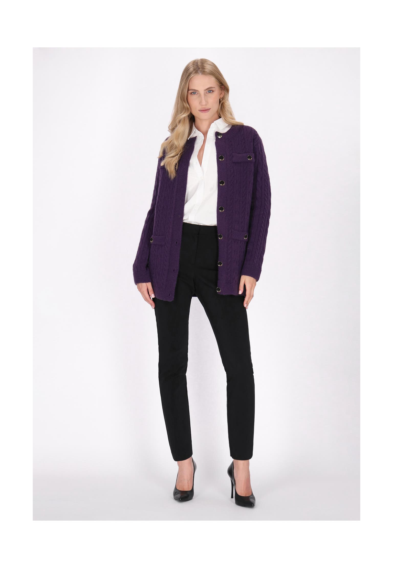 DREIMASTER Strickjacke Lila, Bild 1