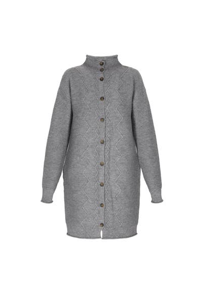 DREIMASTER Strickjacke grey melange