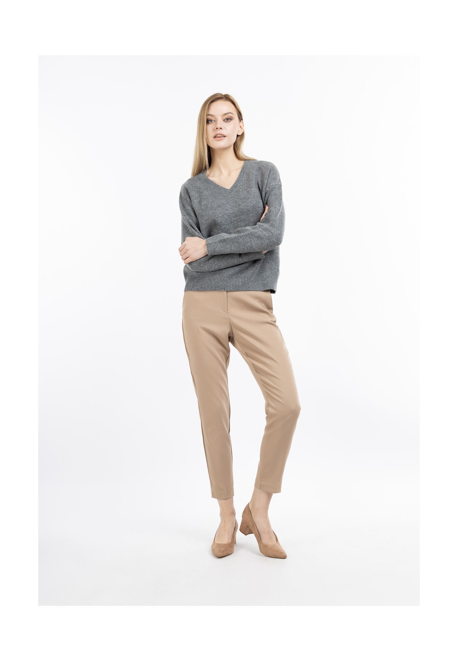 DREIMASTER Pullover Grau Melange, Bild 1