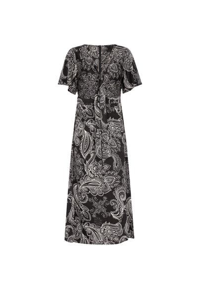 DREIMASTER Maxikleid Schwarz Weiss