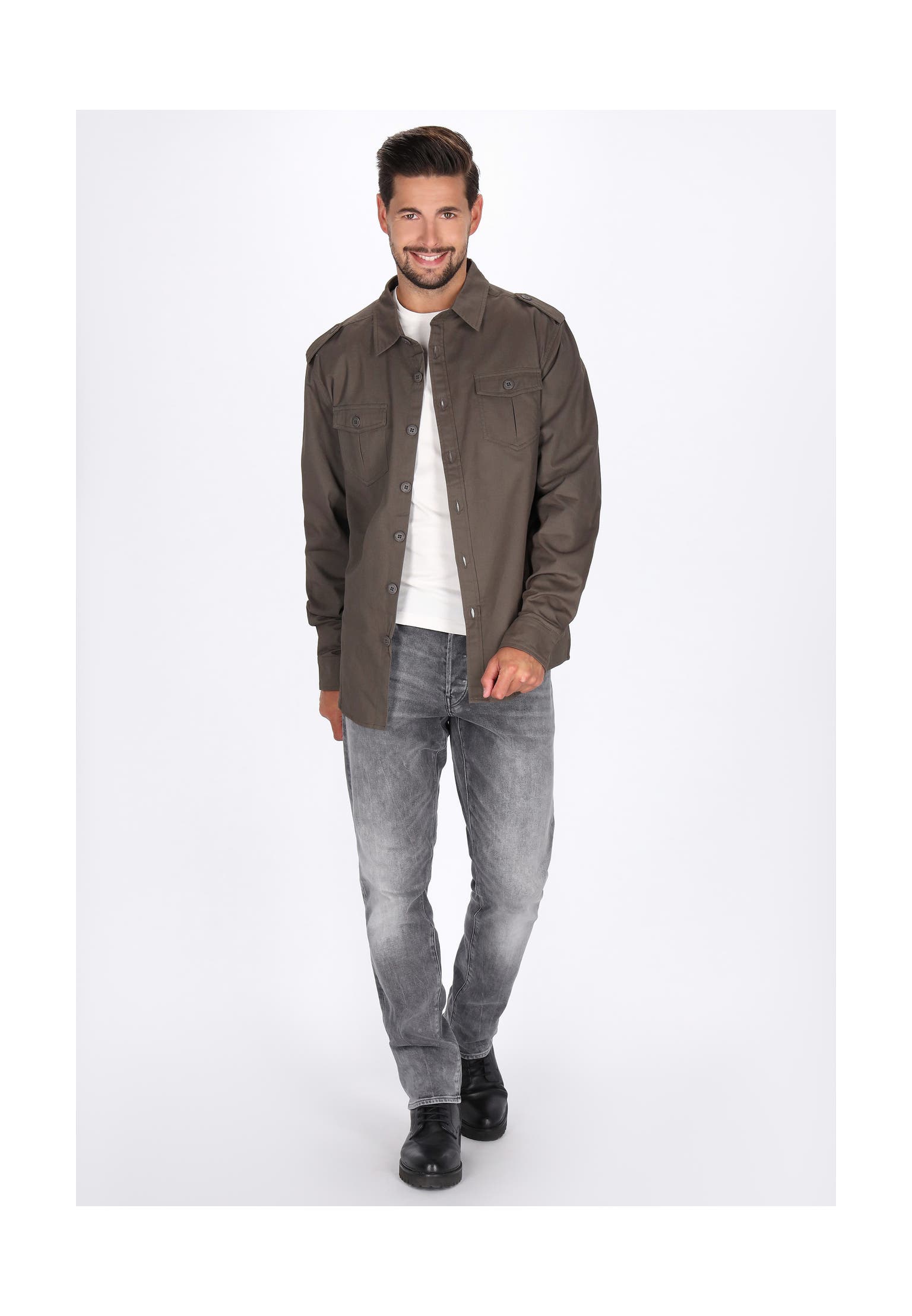 DREIMASTER Longsleeve stone grey, Bild 1