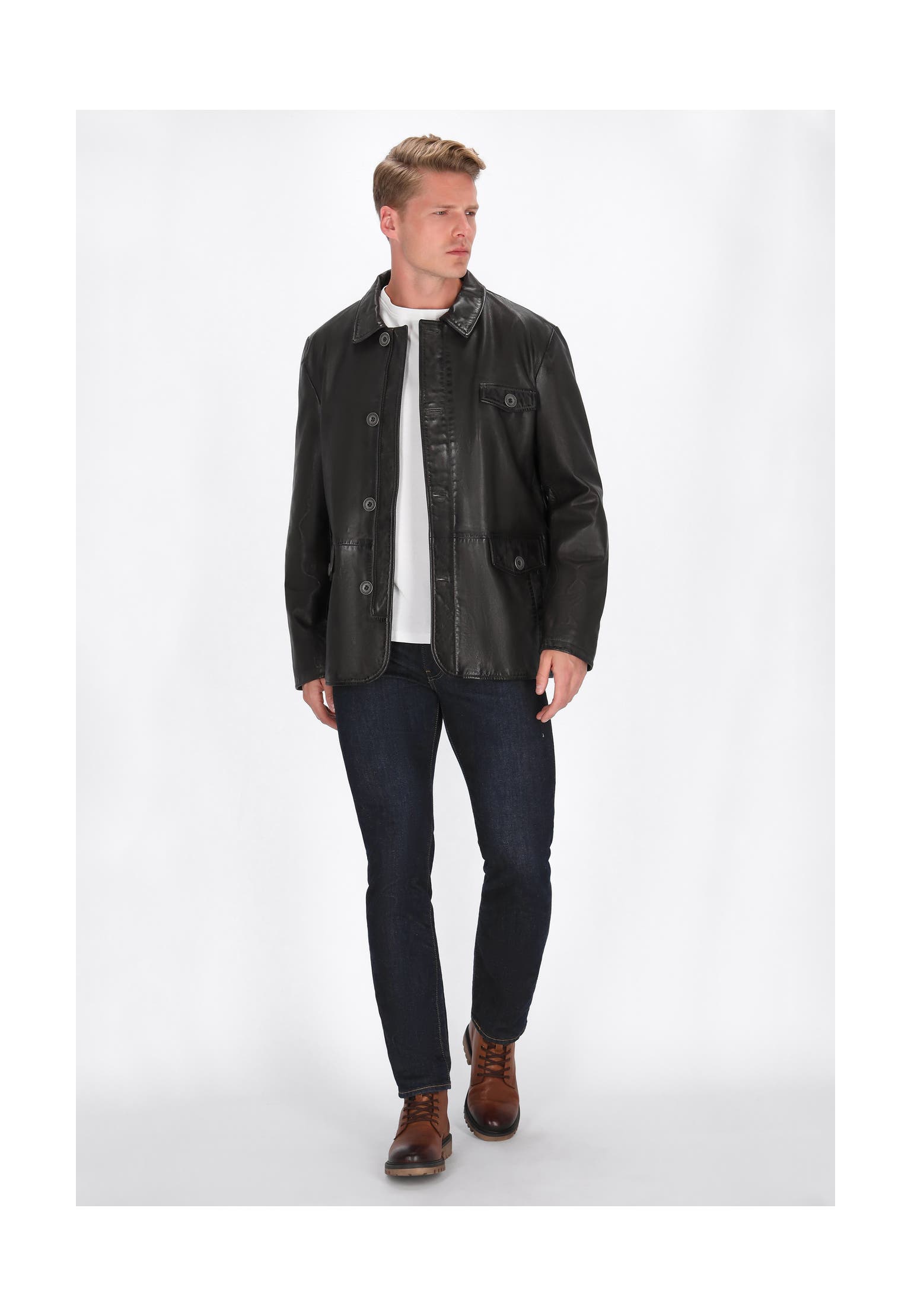 DREIMASTER Lederjacke dark brown, Bild 1