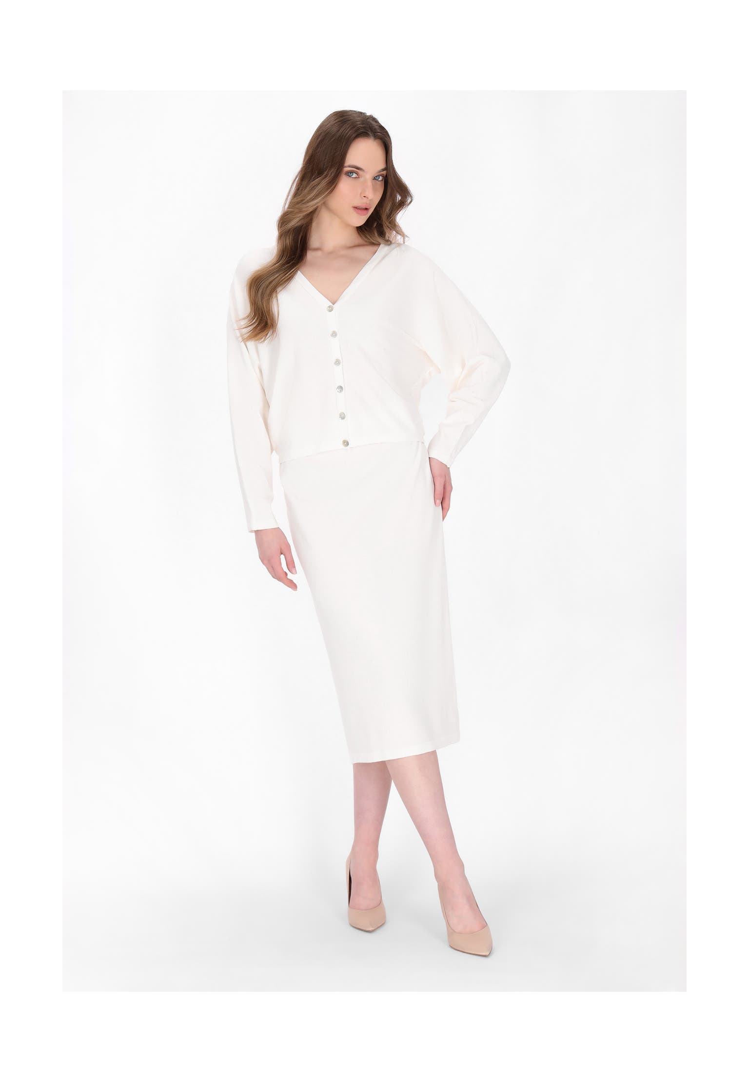 DREIMASTER Strickjacke white, Bild 1