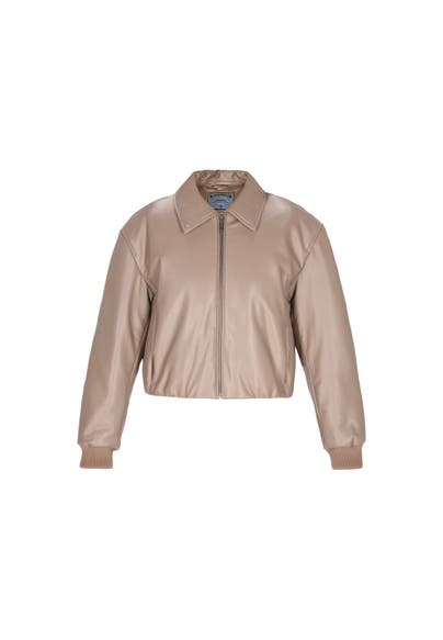 DREIMASTER Lederjacke taupe