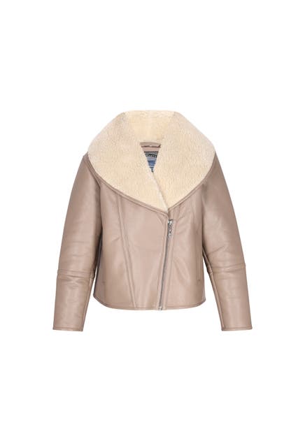 DREIMASTER Lederjacke taupe