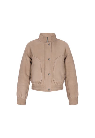 DREIMASTER Lederjacke light beige