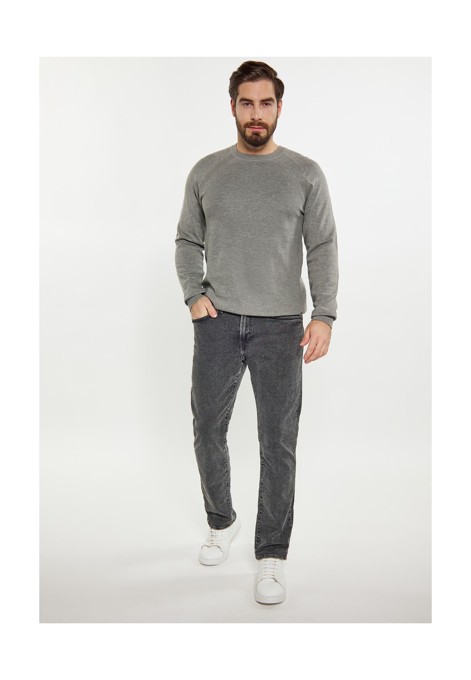 DREIMASTER Pullover Grau Melange, Bild 1