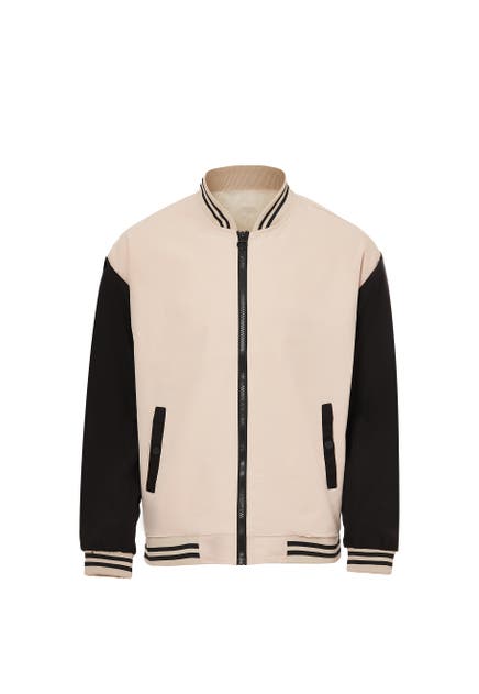 SCHMUDDELWEDDA Blouson Wollweiss Schwarz