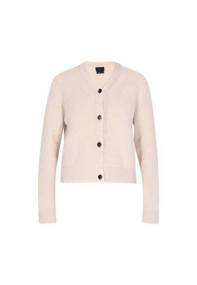 DREIMASTER Strickjacke Wollweiss