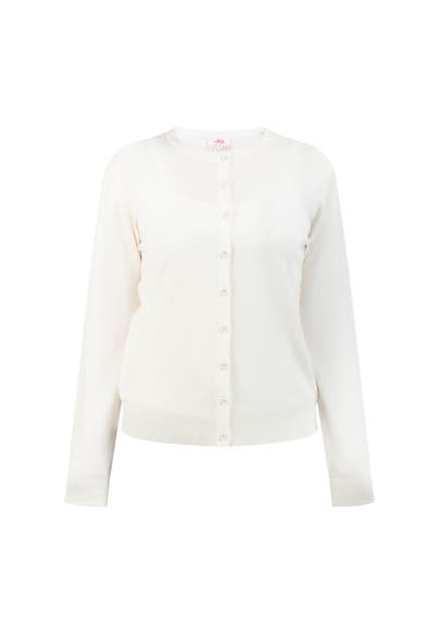 MYMO Strickjacke Wollweiss