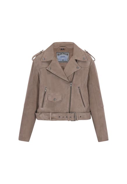 DREIMASTER Lederjacke taupe grey