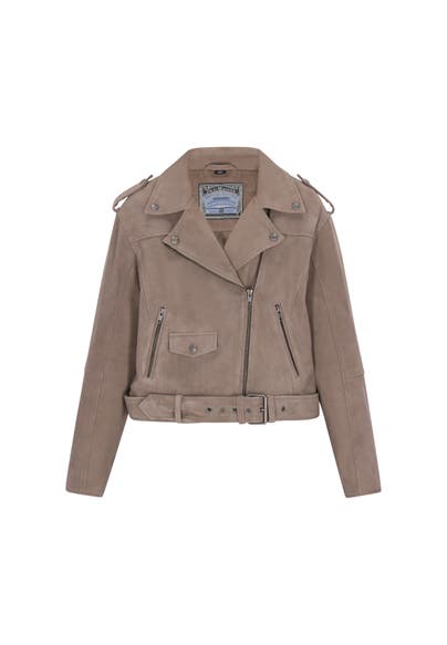 DREIMASTER Lederjacke taupe grey