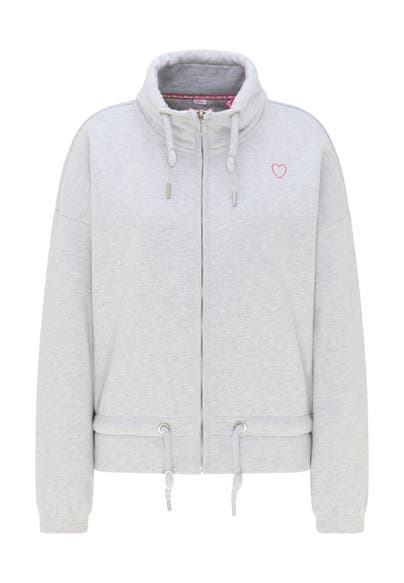 MYMO Sweatjacke Hellgrau Melange