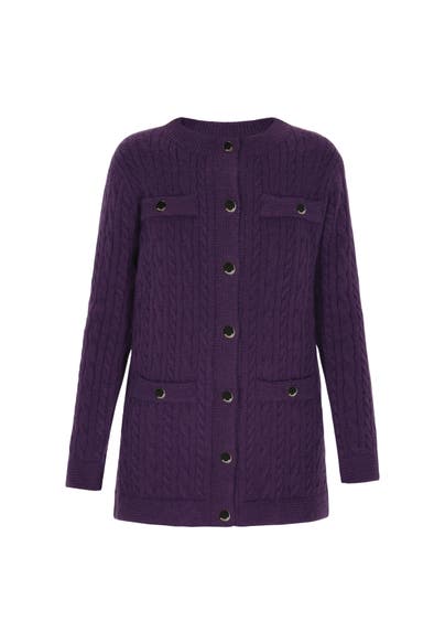 DREIMASTER Strickjacke Lila