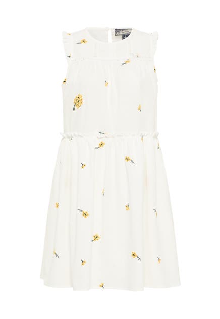 DREIMASTER Casual-Kleid Wollweiss Gelb