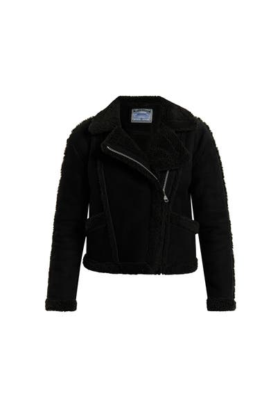 DREIMASTER Lederjacke Schwarz