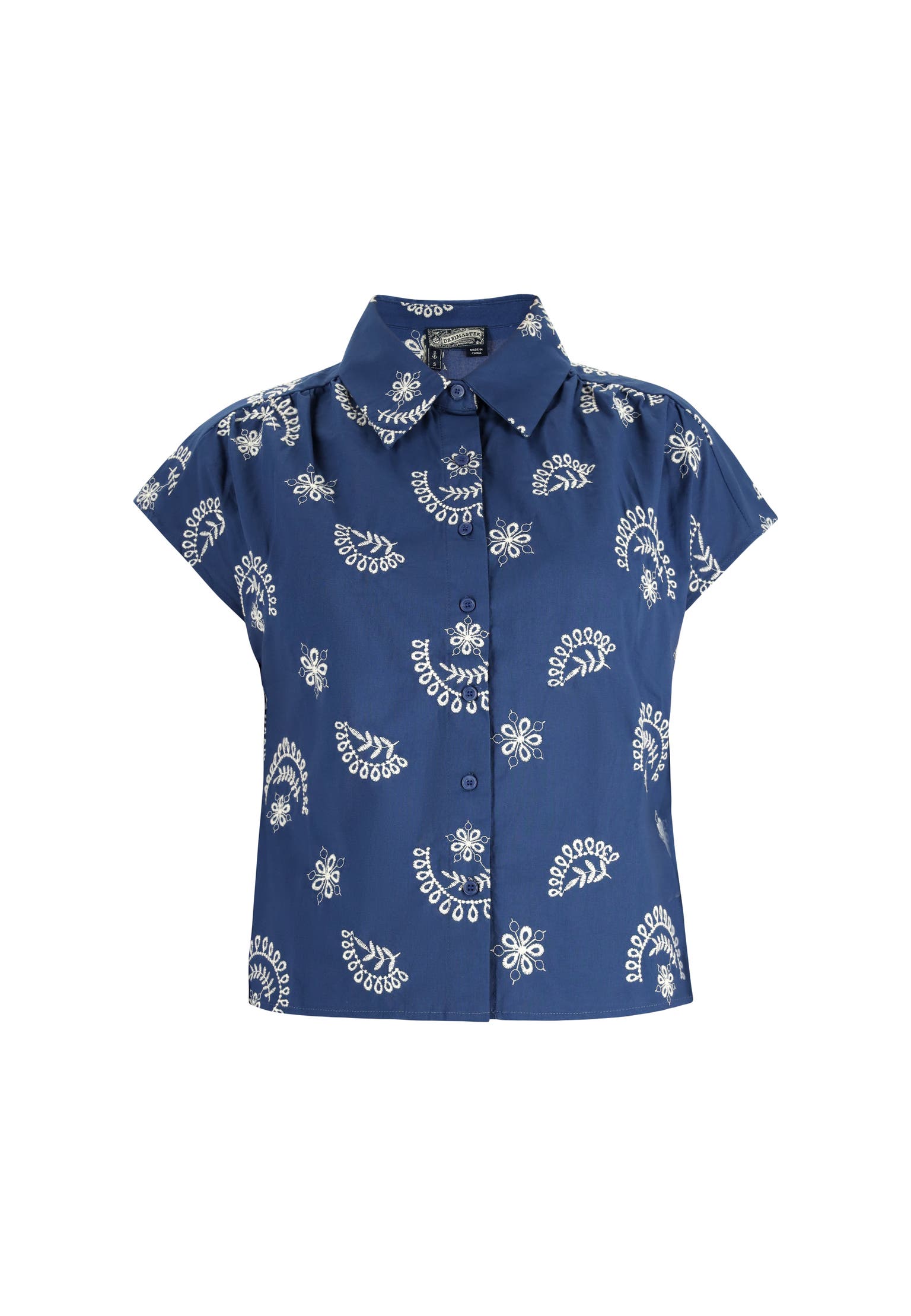 DREIMASTER Casual-Bluse Marine Wollweiss, Bild 1