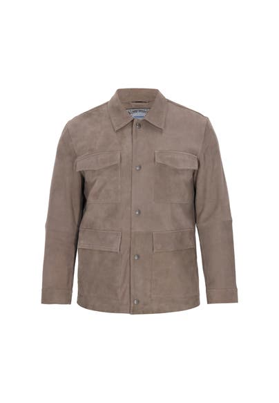 DREIMASTER Lederjacke taupe grey
