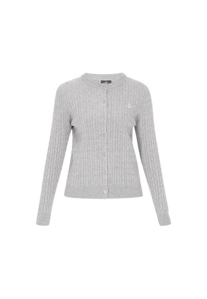 DREIMASTER Strickjacke light grey melange