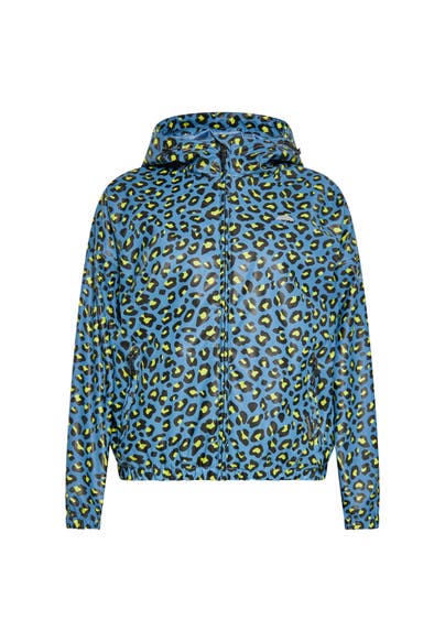 SCHMUDDELWEDDA Regenjacke Stahlblau Limette Leo
