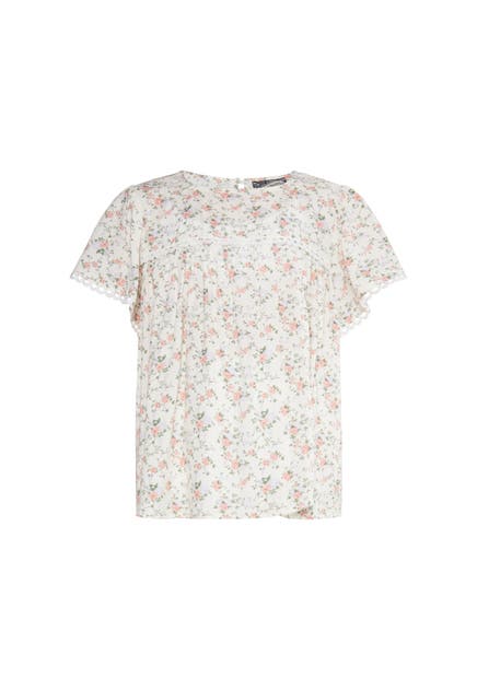 DREIMASTER Bluse Weiss Blume