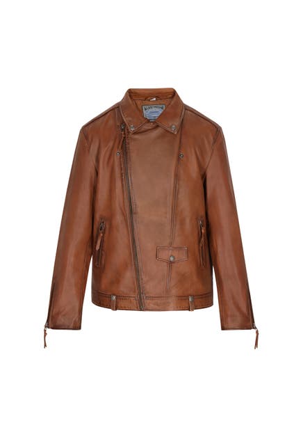 DREIMASTER Lederjacke cognac