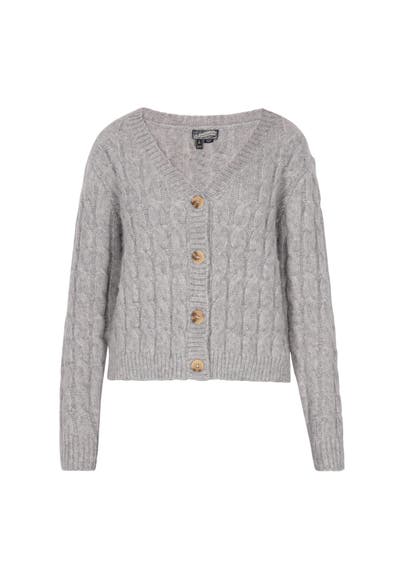 DREIMASTER Strickjacke Grau Melange