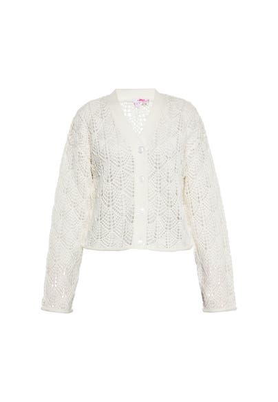 MYMO Strickjacke Weiss