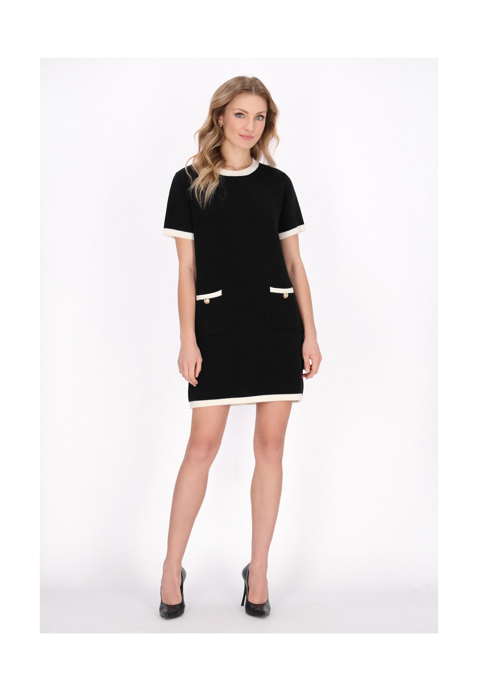 DREIMASTER Casual-Kleid black offwhite, Bild 1